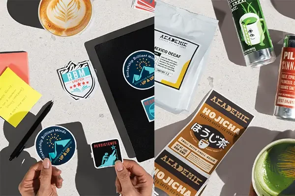 الملصقات الملفوفة مقابل الملصقات العادية: ما الفرق